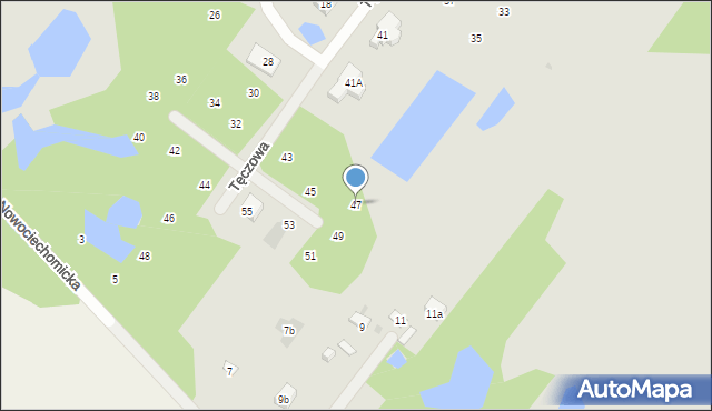 Płock, Tęczowa, 47, mapa Płock