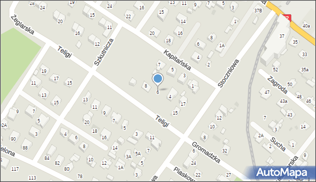 Płock, Teligi Leonida, 6, mapa Płock