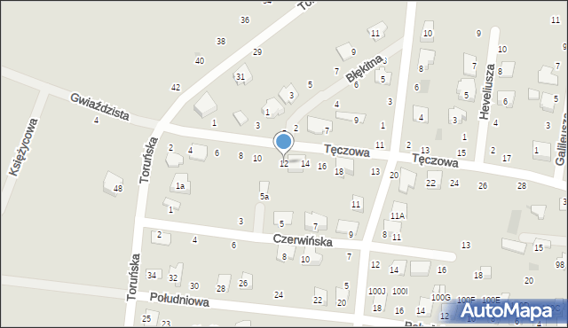 Płońsk, Tęczowa, 12, mapa Płońsk