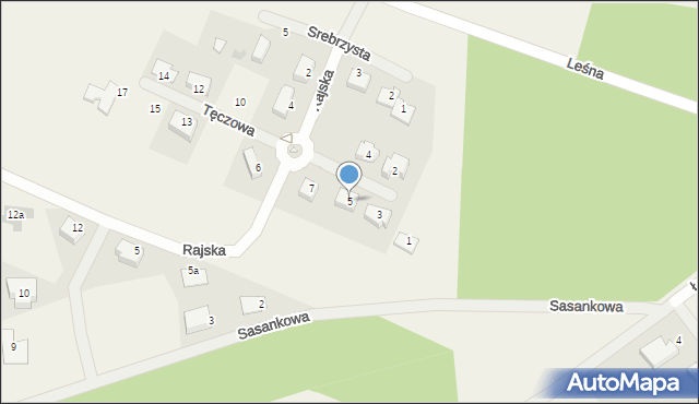 Płoty, Tęczowa, 5, mapa Płoty