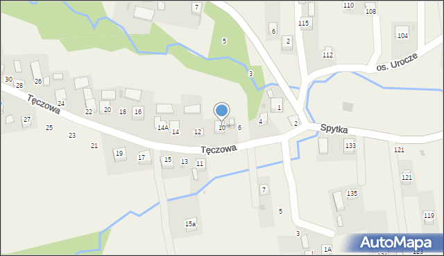 Poręba Spytkowska, Tęczowa, 10, mapa Poręba Spytkowska