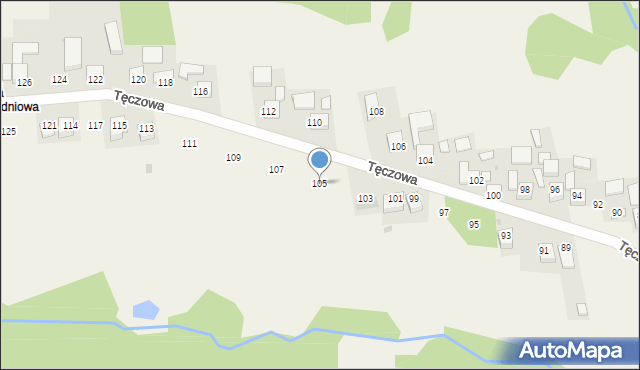 Poręba Spytkowska, Tęczowa, 105, mapa Poręba Spytkowska
