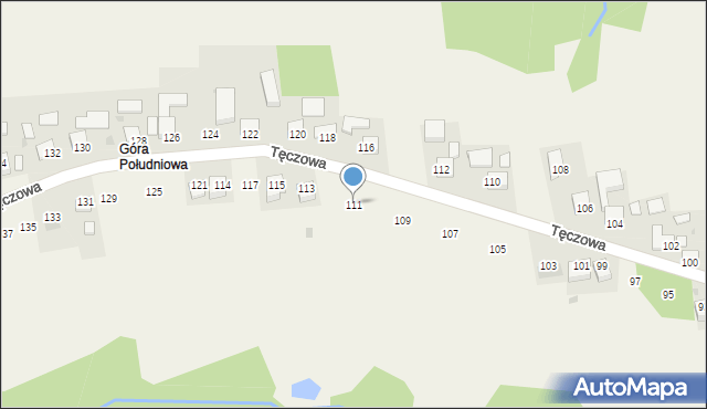 Poręba Spytkowska, Tęczowa, 111, mapa Poręba Spytkowska