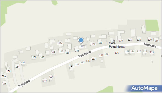 Poręba Spytkowska, Tęczowa, 134, mapa Poręba Spytkowska