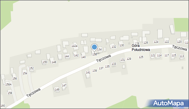 Poręba Spytkowska, Tęczowa, 136, mapa Poręba Spytkowska