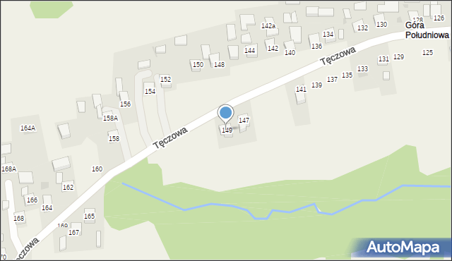 Poręba Spytkowska, Tęczowa, 149, mapa Poręba Spytkowska
