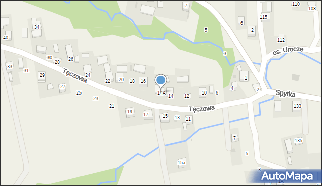 Poręba Spytkowska, Tęczowa, 14A, mapa Poręba Spytkowska