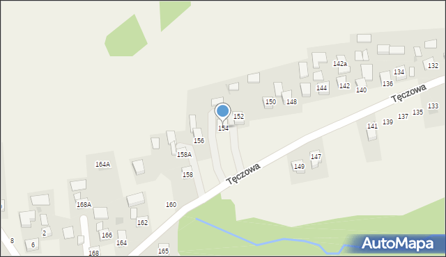 Poręba Spytkowska, Tęczowa, 154, mapa Poręba Spytkowska