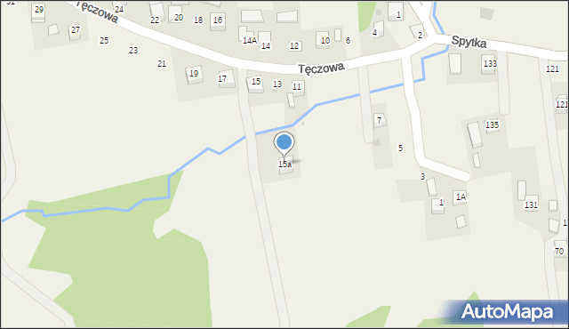 Poręba Spytkowska, Tęczowa, 15a, mapa Poręba Spytkowska
