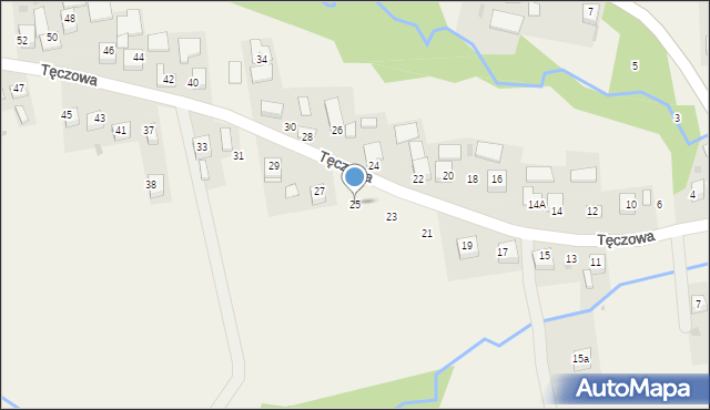 Poręba Spytkowska, Tęczowa, 25, mapa Poręba Spytkowska