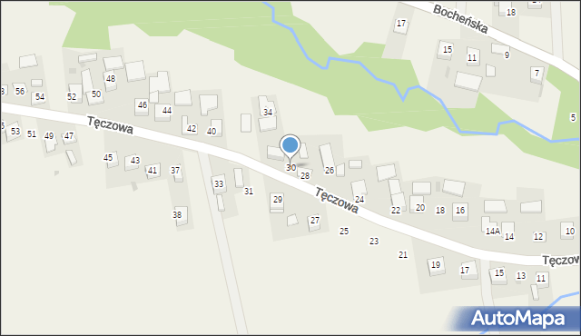 Poręba Spytkowska, Tęczowa, 30, mapa Poręba Spytkowska