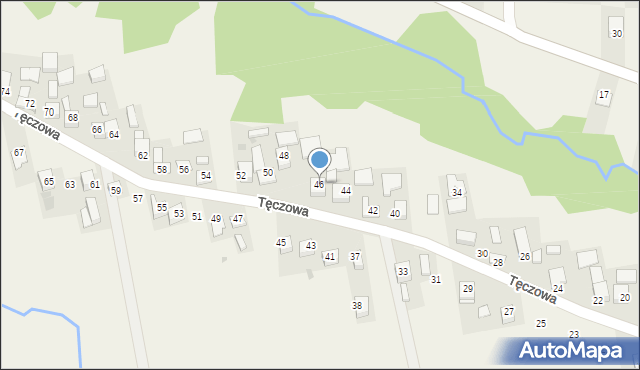 Poręba Spytkowska, Tęczowa, 46, mapa Poręba Spytkowska