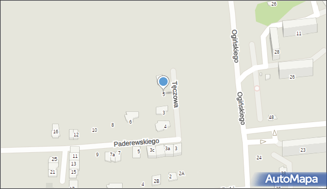 Pruszków, Tęczowa, 5, mapa Pruszków