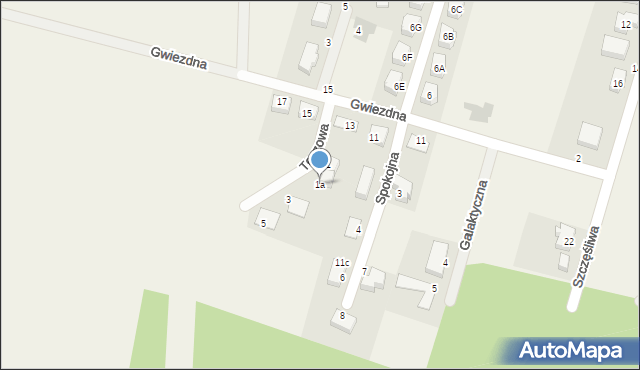 Pruszowice, Tęczowa, 1a, mapa Pruszowice