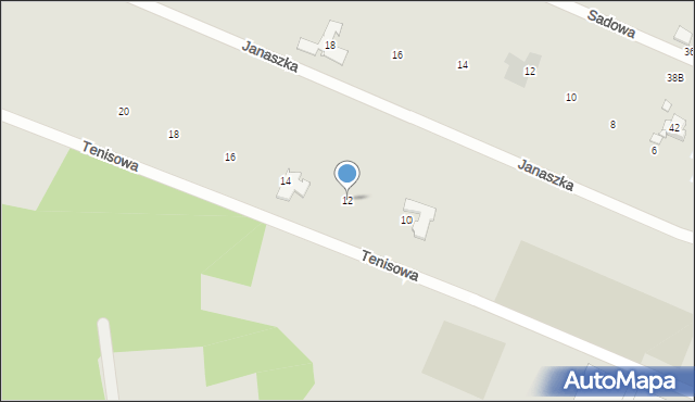 Puszczykowo, Tenisowa, 12, mapa Puszczykowo