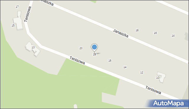 Puszczykowo, Tenisowa, 18, mapa Puszczykowo