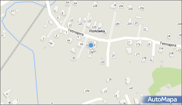 Rabka-Zdrój, Tetmajera, 13a, mapa Rabka-Zdrój