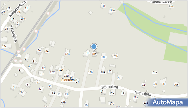 Rabka-Zdrój, Tetmajera, 18a, mapa Rabka-Zdrój