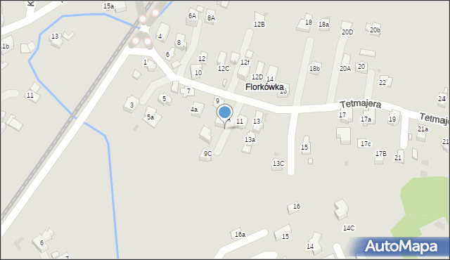 Rabka-Zdrój, Tetmajera, 9b, mapa Rabka-Zdrój