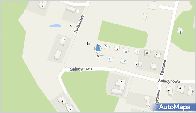 Radomia, Tęczowa, 3k, mapa Radomia