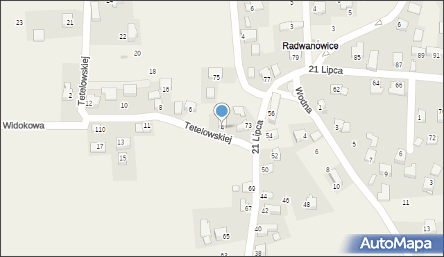 Radwanowice, Tetelowskiej Zofii, 4, mapa Radwanowice
