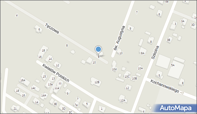 Radzymin, Tęczowa, 9, mapa Radzymin