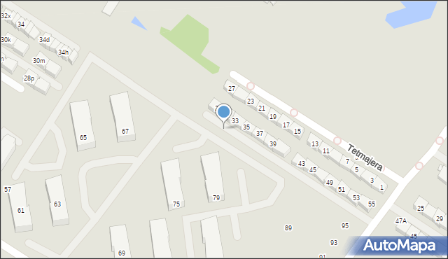 Radzymin, Tetmajera Włodzimierza, 33a, mapa Radzymin