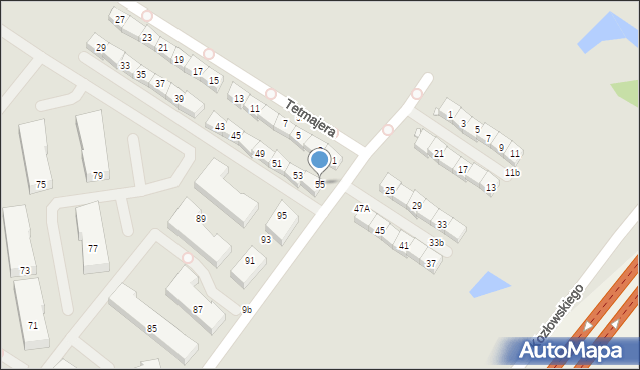 Radzymin, Tetmajera Włodzimierza, 55, mapa Radzymin