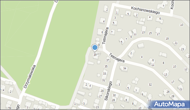 Rakoniewice, Tetmajera, 10, mapa Rakoniewice