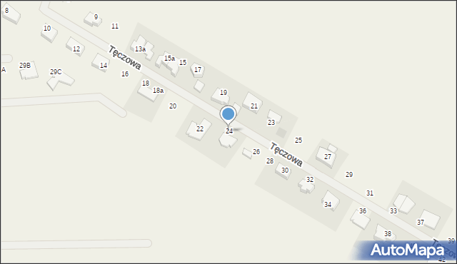 Rębiechowo, Tęczowa, 24, mapa Rębiechowo