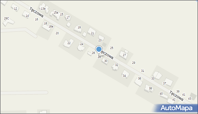 Rębiechowo, Tęczowa, 28, mapa Rębiechowo