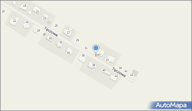 Rębiechowo, Tęczowa, 33, mapa Rębiechowo