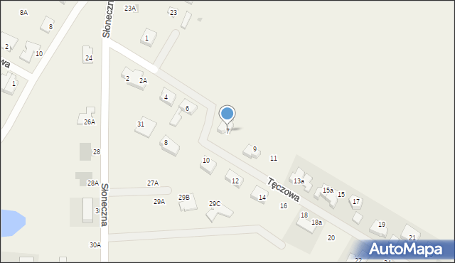 Rębiechowo, Tęczowa, 7, mapa Rębiechowo