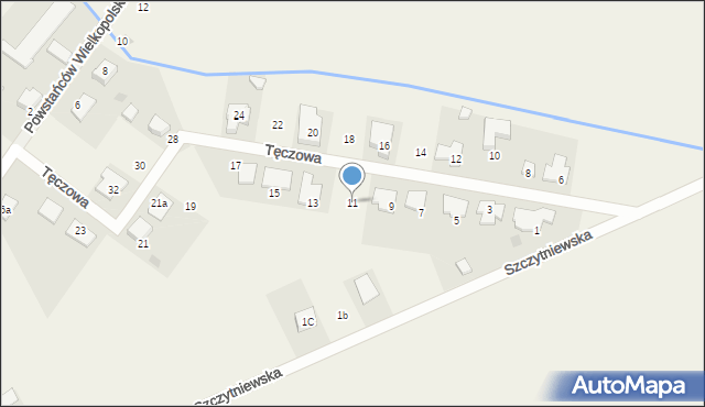 Rożnowo, Tęczowa, 11, mapa Rożnowo