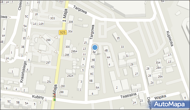 Ruda Śląska, Teatralna, 6F, mapa Rudy Śląskiej