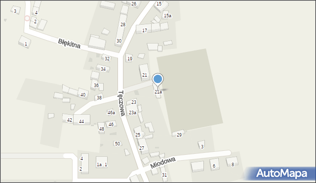 Ruszowice, Tęczowa, 21a, mapa Ruszowice