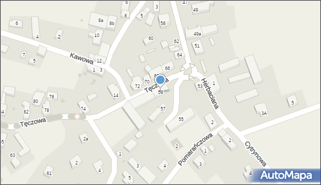 Ruszowice, Tęczowa, 59, mapa Ruszowice