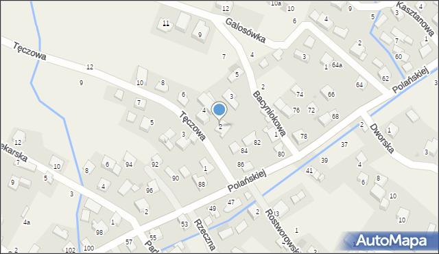 Rybna, Tęczowa, 2, mapa Rybna