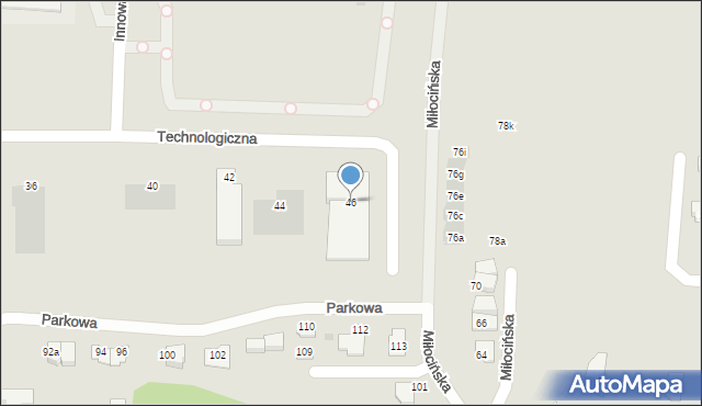 Rzeszów, Technologiczna, 46, mapa Rzeszów