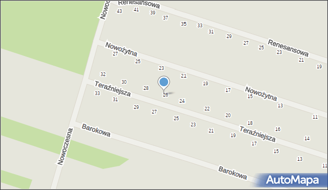 Serock, Teraźniejsza, 26, mapa Serock