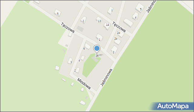 Sława, Tęczowa, 16, mapa Sława