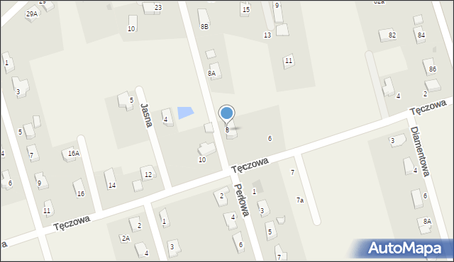 Sobin, Tęczowa, 8, mapa Sobin