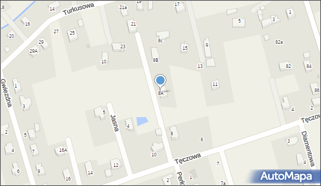 Sobin, Tęczowa, 8A, mapa Sobin