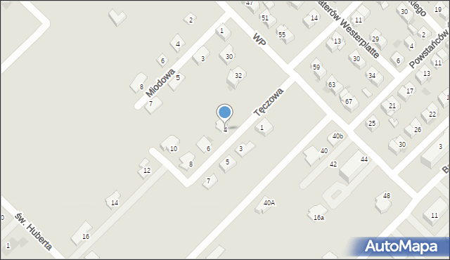 Sokołów Podlaski, Tęczowa, 4, mapa Sokołów Podlaski