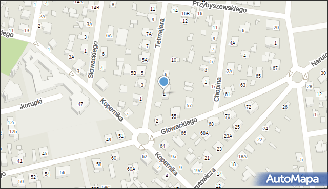 Sulejówek, Tetmajera, 4, mapa Sulejówek