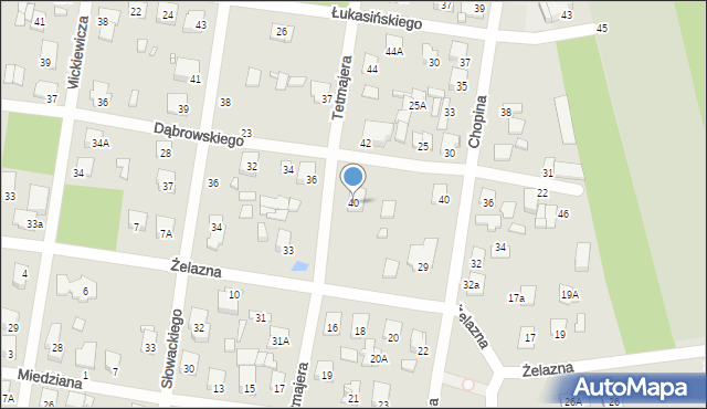 Sulejówek, Tetmajera, 40, mapa Sulejówek