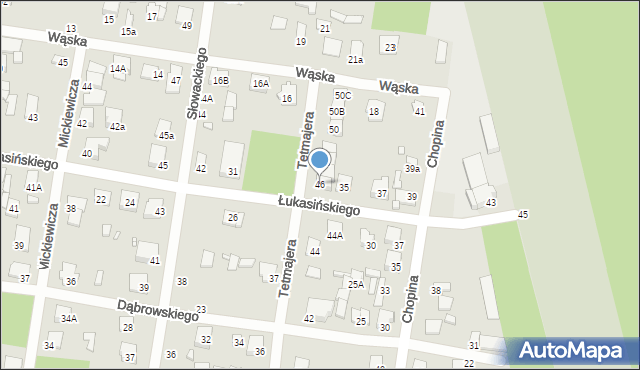 Sulejówek, Tetmajera, 46, mapa Sulejówek