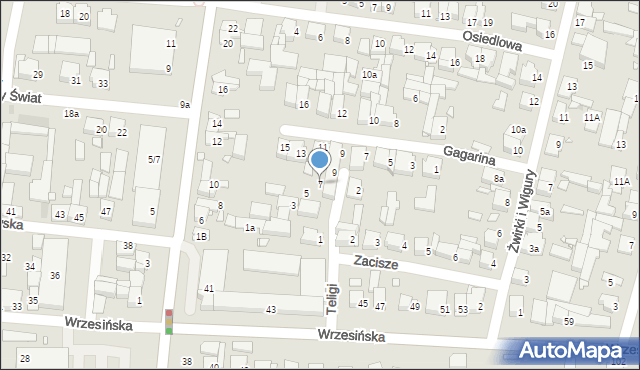 Swarzędz, Teligi Leonida, 7, mapa Swarzędz