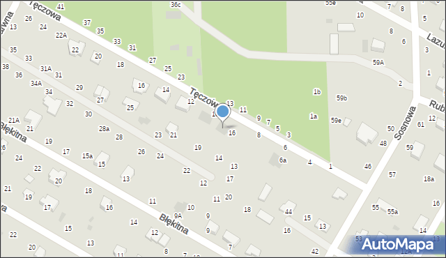 Świdnik, Tęczowa, 10a, mapa Świdnika