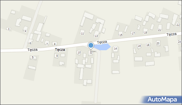 Tęcza, Tęcza, 12, mapa Tęcza